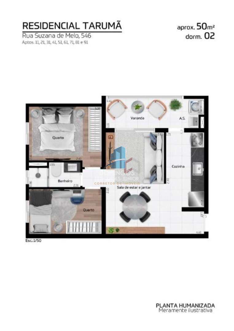 Apartamento à venda com 2 quartos, 48m² - Foto 12