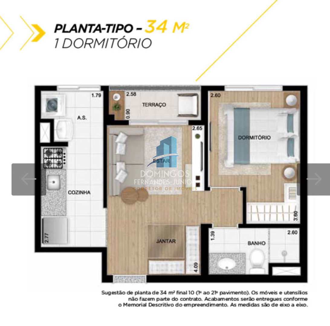 Apartamento à venda com 1 quarto, 34m² - Foto 17