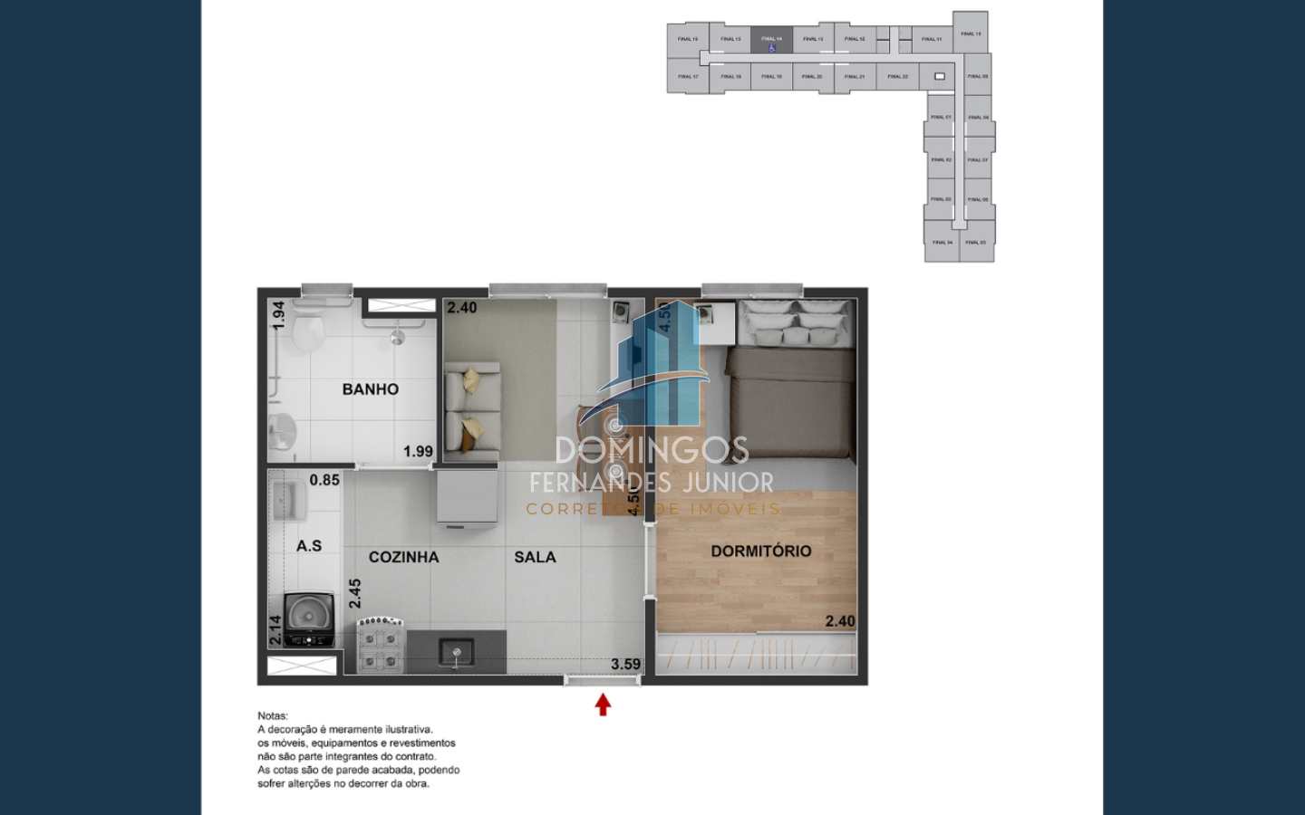 Apartamento à venda com 2 quartos, 35m² - Foto 21