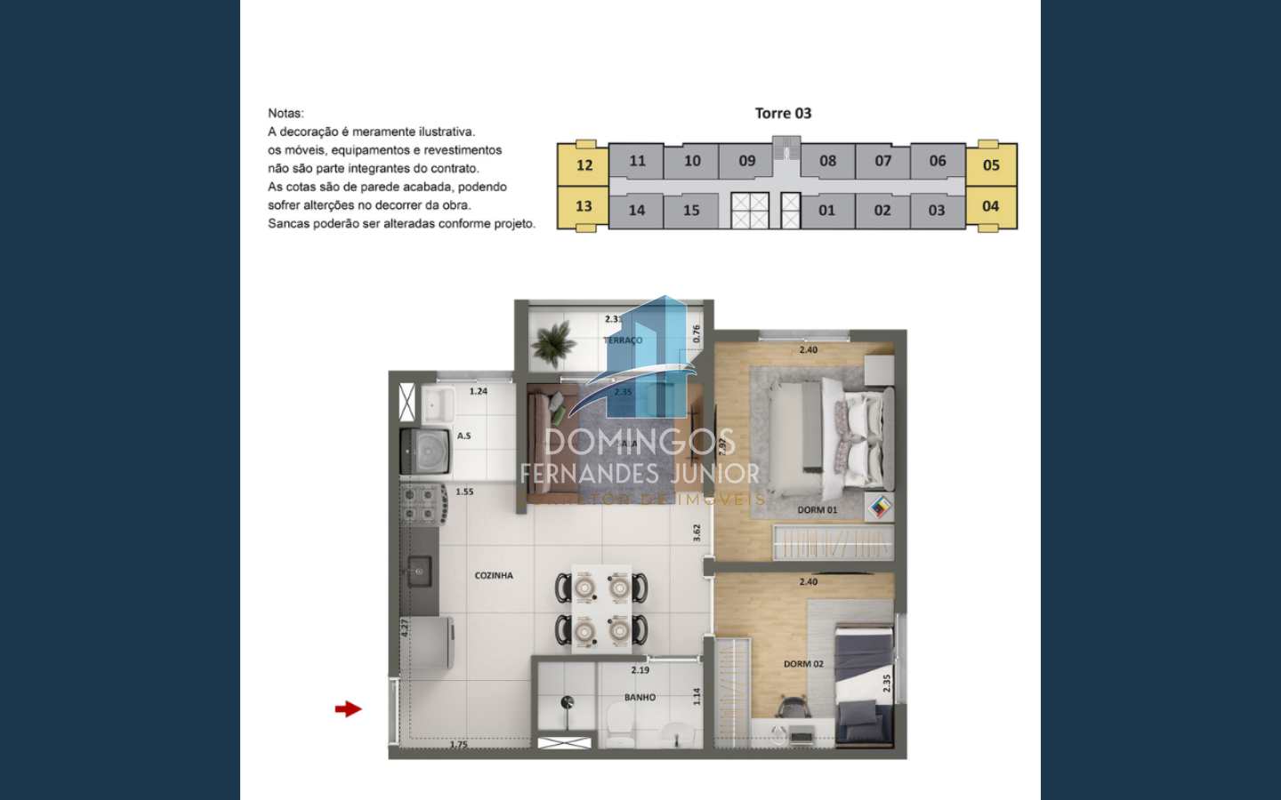 Apartamento à venda com 2 quartos, 34m² - Foto 10