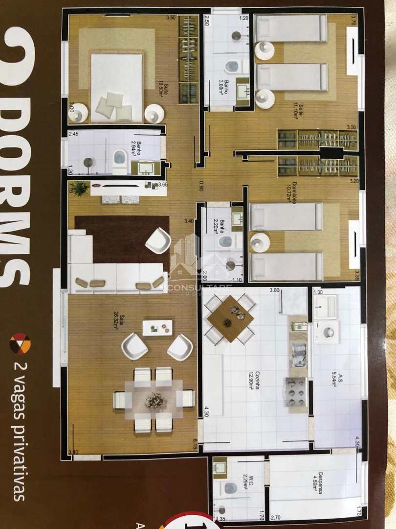 Apartamento para alugar com 3 quartos, 125m² - Foto 24