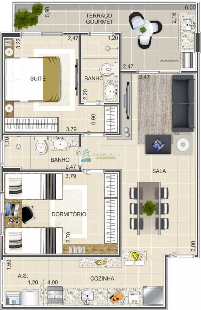 Apartamento à venda com 2 quartos, 64m² - Foto 22