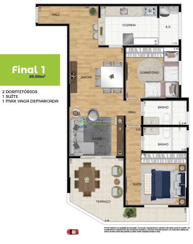 Apartamento à venda com 2 quartos, 93m² - Foto 12