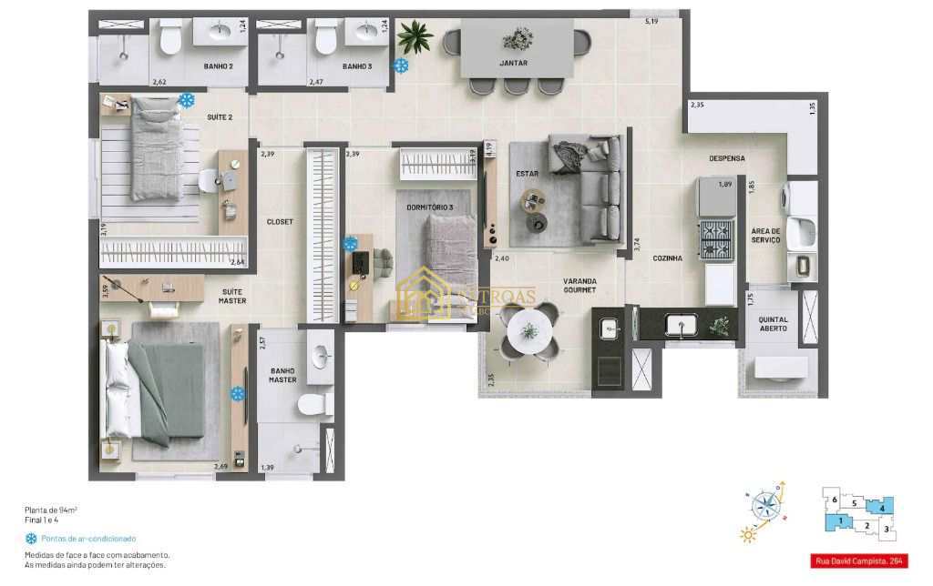 Apartamento à venda com 3 quartos, 93m² - Foto 15