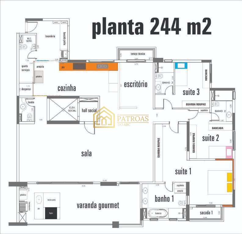 Apartamento à venda com 3 quartos, 244m² - Foto 23