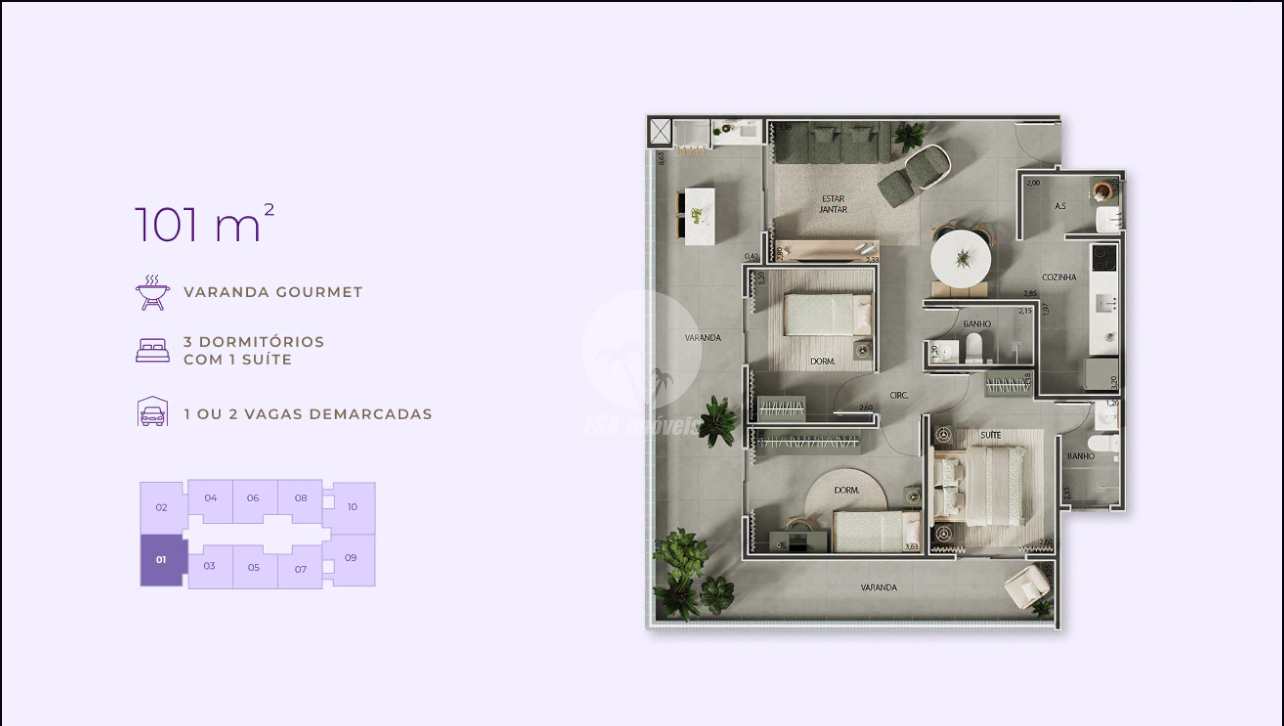 Apartamento à venda com 3 quartos, 105m² - Foto 16