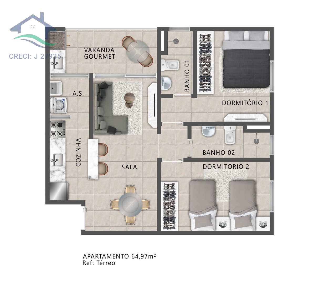 Apartamento à venda com 2 quartos, 69m² - Foto 32