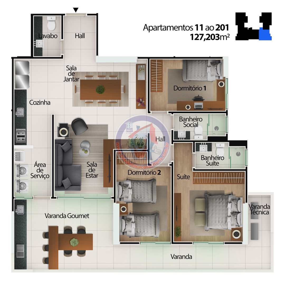 Apartamento à venda com 3 quartos, 127m² - Foto 20