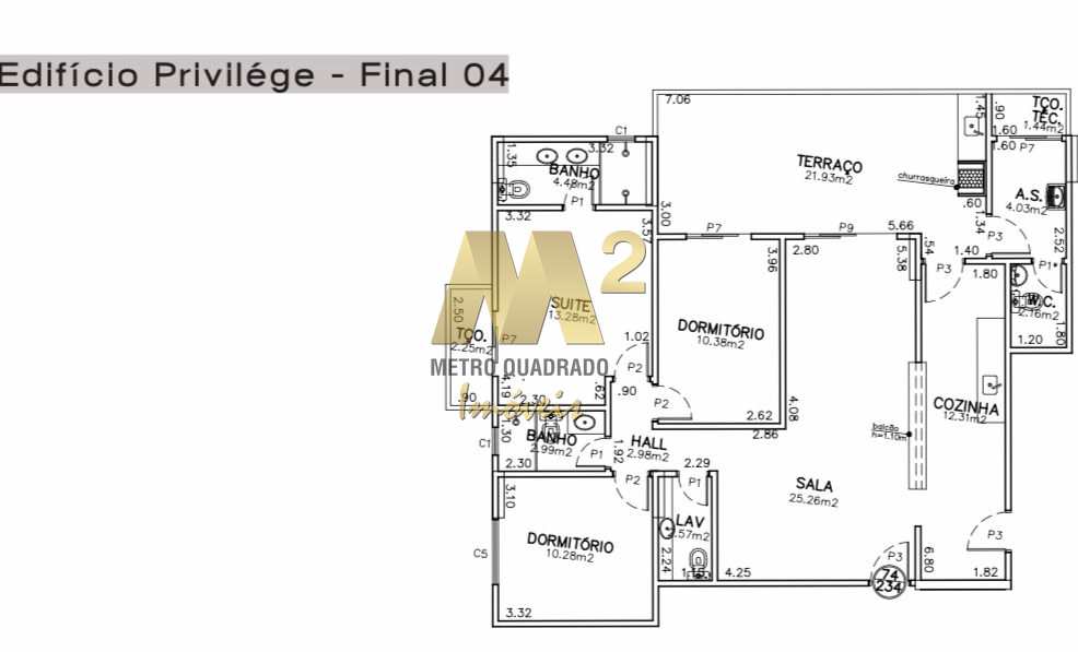 Apartamento à venda com 3 quartos, 127m² - Foto 2