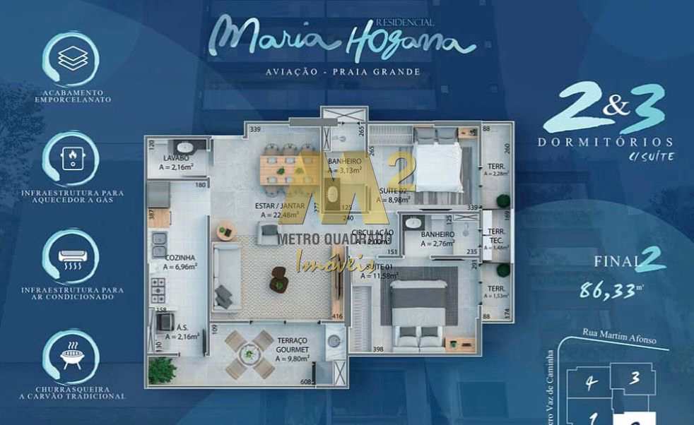 Apartamento à venda com 2 quartos, 92m² - Foto 5