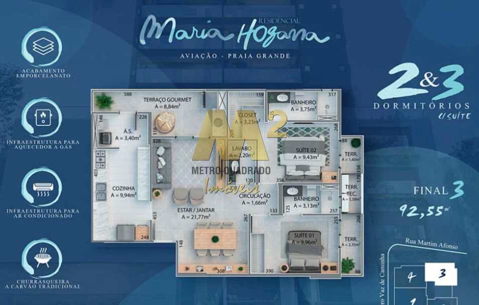 Apartamento à venda com 2 quartos, 92m² - Foto 6