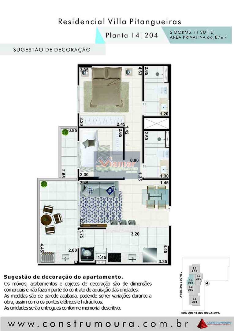 Apartamento à venda com 2 quartos, 66m² - Foto 6