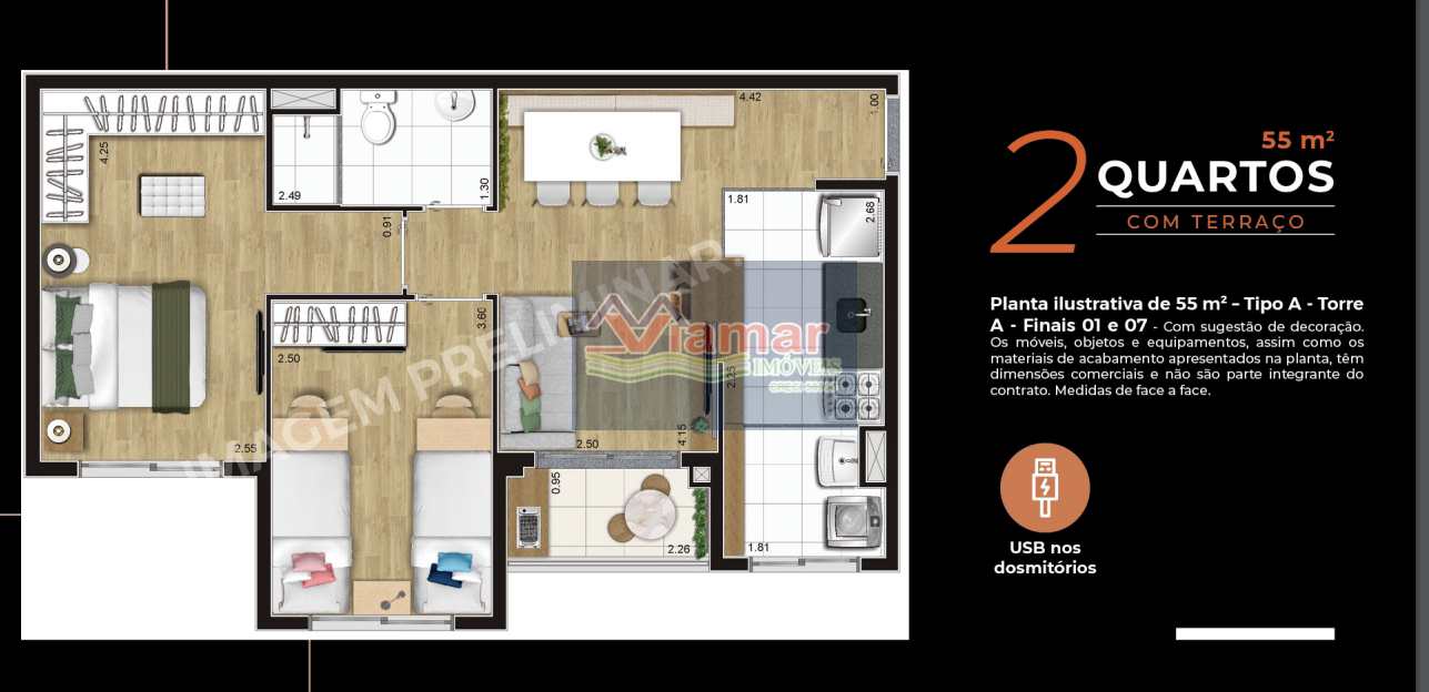 Apartamento à venda com 2 quartos, 55m² - Foto 33