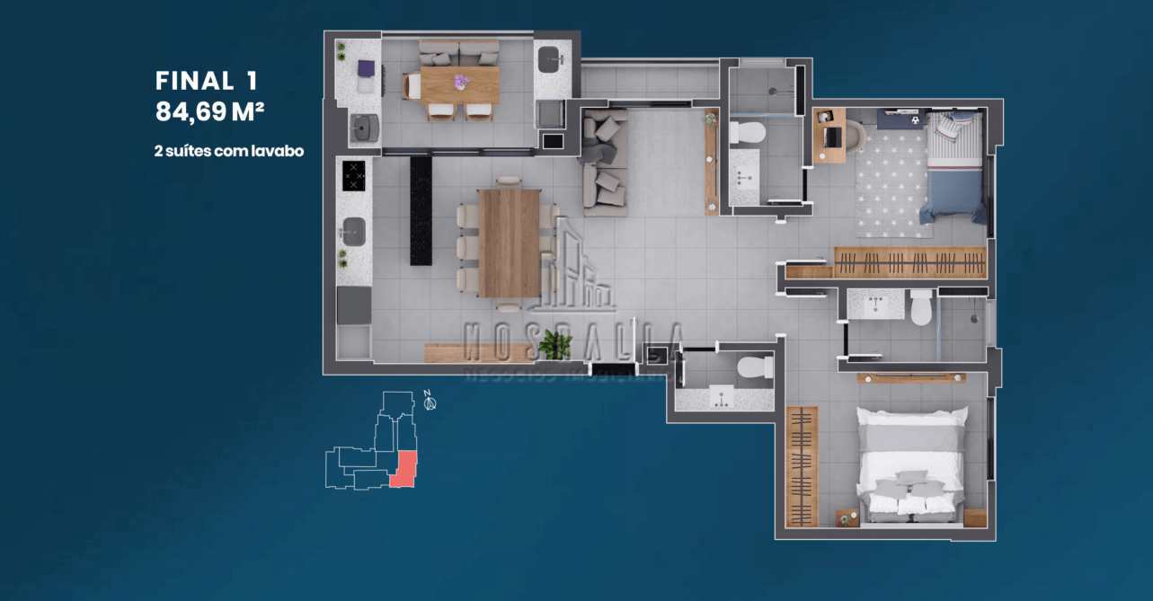 Apartamento em Ribeirão Preto, bairro Nova Aliança