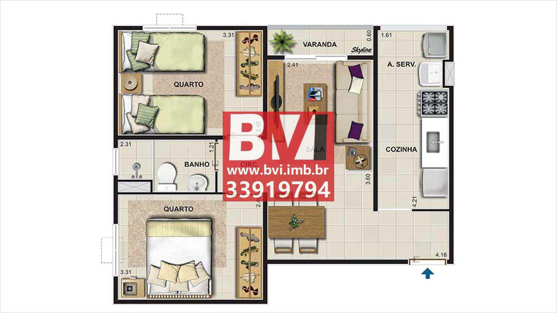 Apartamento à venda com 2 quartos, 48m² - Foto 11