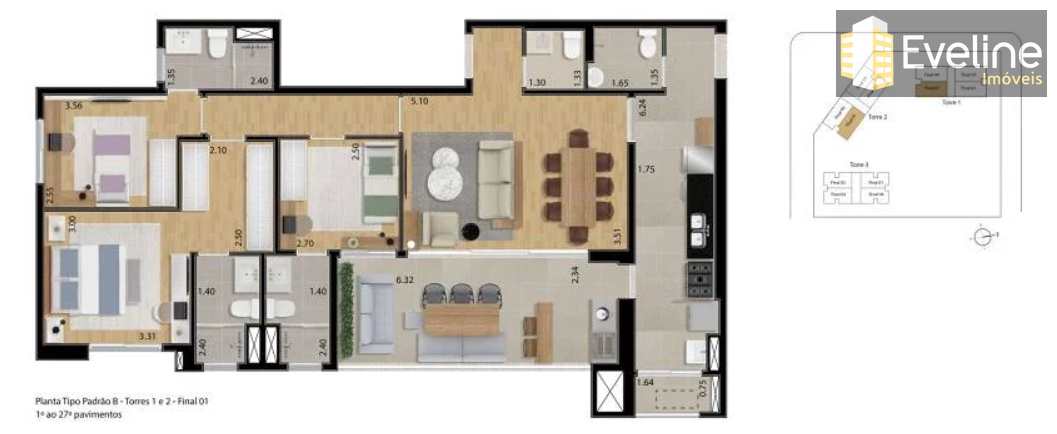 Apartamento à venda com 3 quartos, 116m² - Foto 5