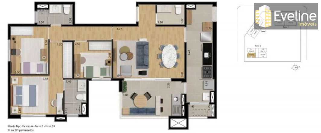 Apartamento à venda com 3 quartos, 95m² - Foto 5