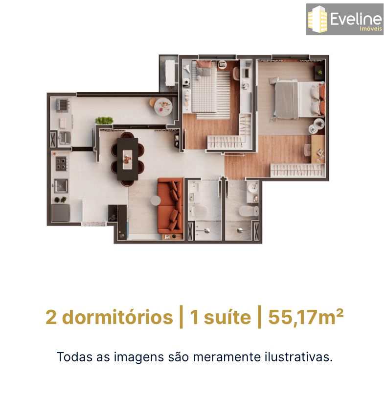 Apartamento à venda com 2 quartos, 55m² - Foto 10