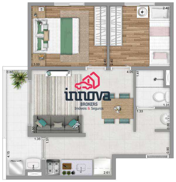 Apartamento à venda com 2 quartos, 42m² - Foto 15