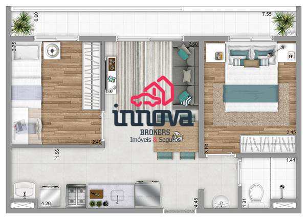 Apartamento à venda com 2 quartos, 42m² - Foto 16