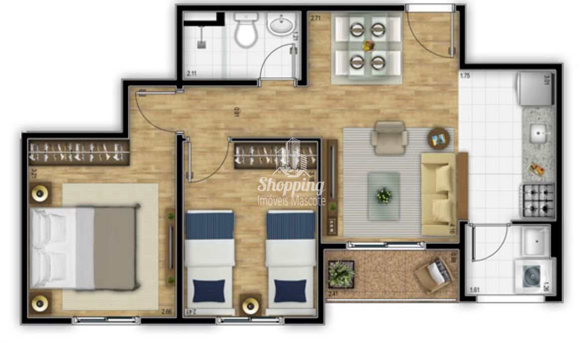 Apartamento à venda com 2 quartos, 48m² - Foto 12