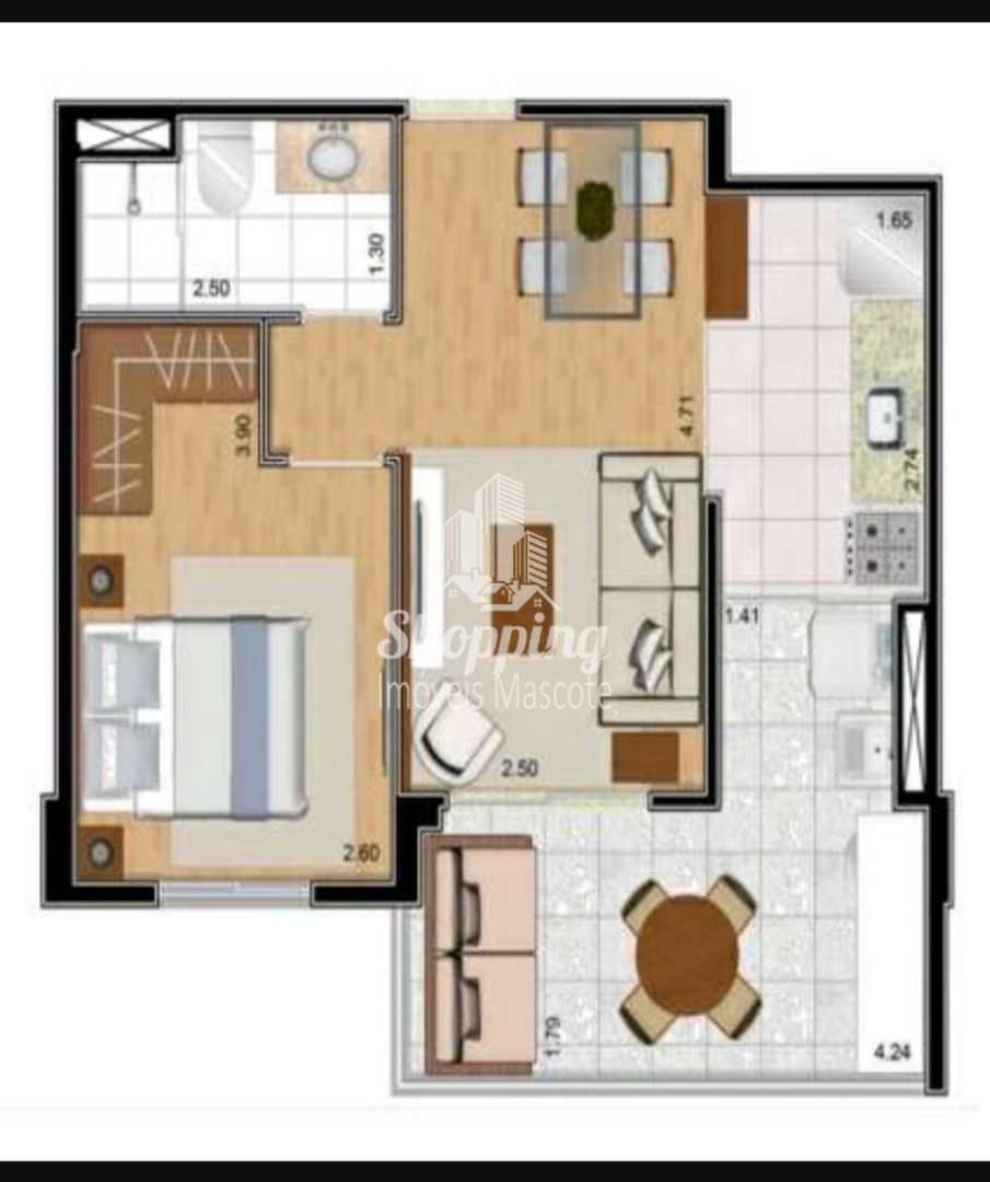 Apartamento à venda com 1 quarto, 46m² - Foto 10