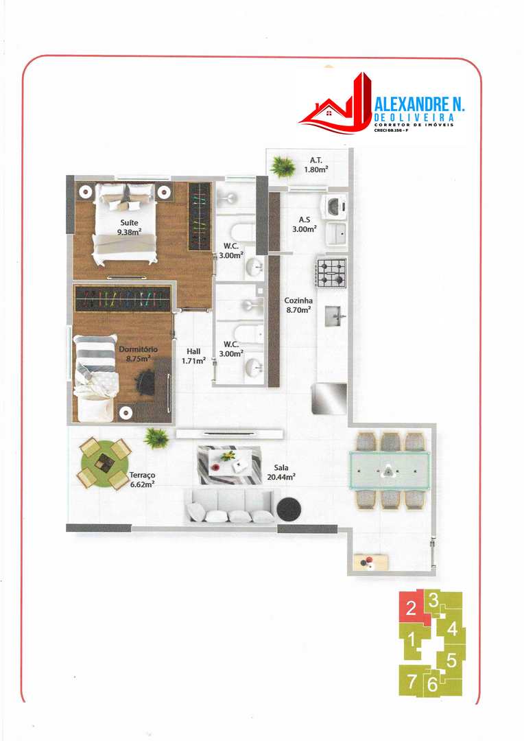 Apartamento à venda com 2 quartos, 68m² - Foto 4