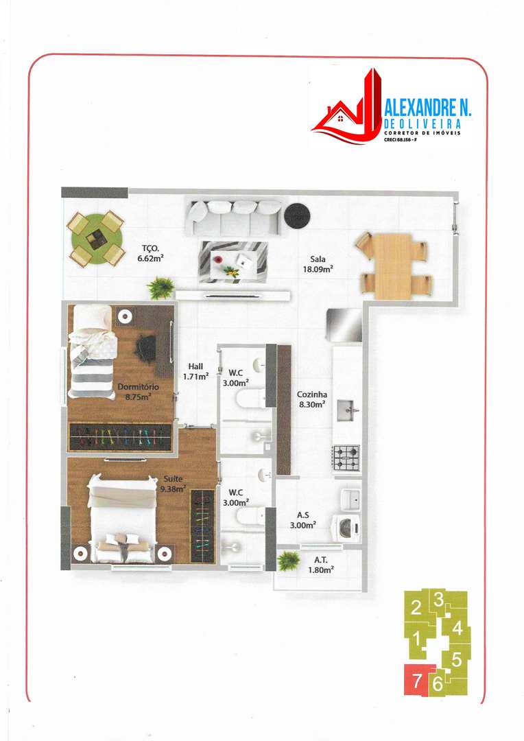 Apartamento à venda com 2 quartos, 70m² - Foto 4