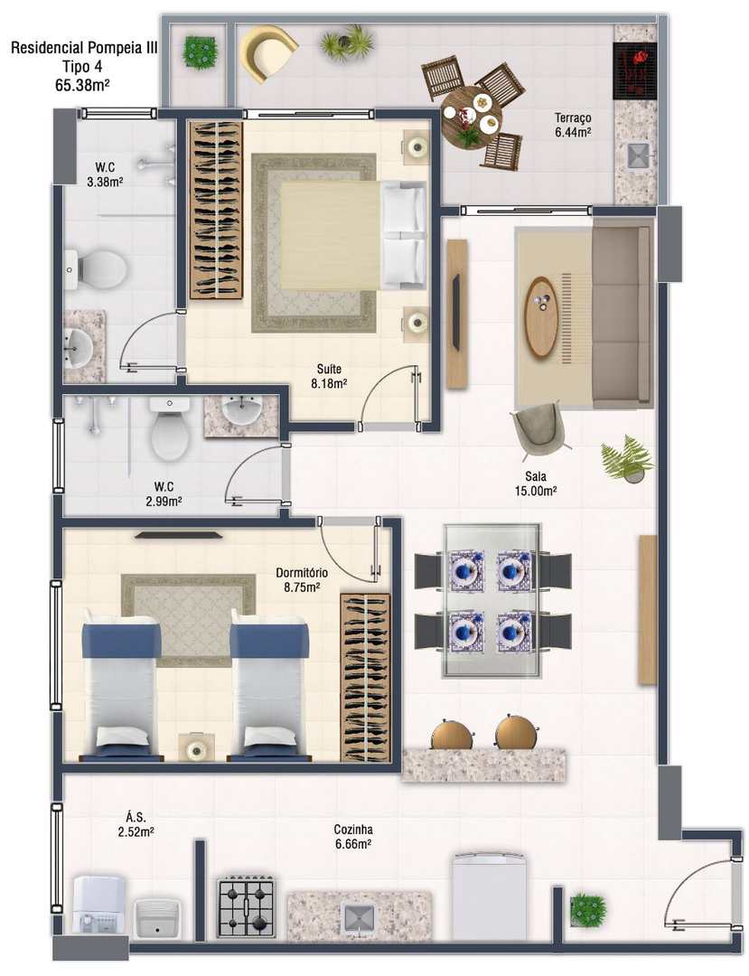 Apartamento à venda com 1 quarto, 55m² - Foto 10