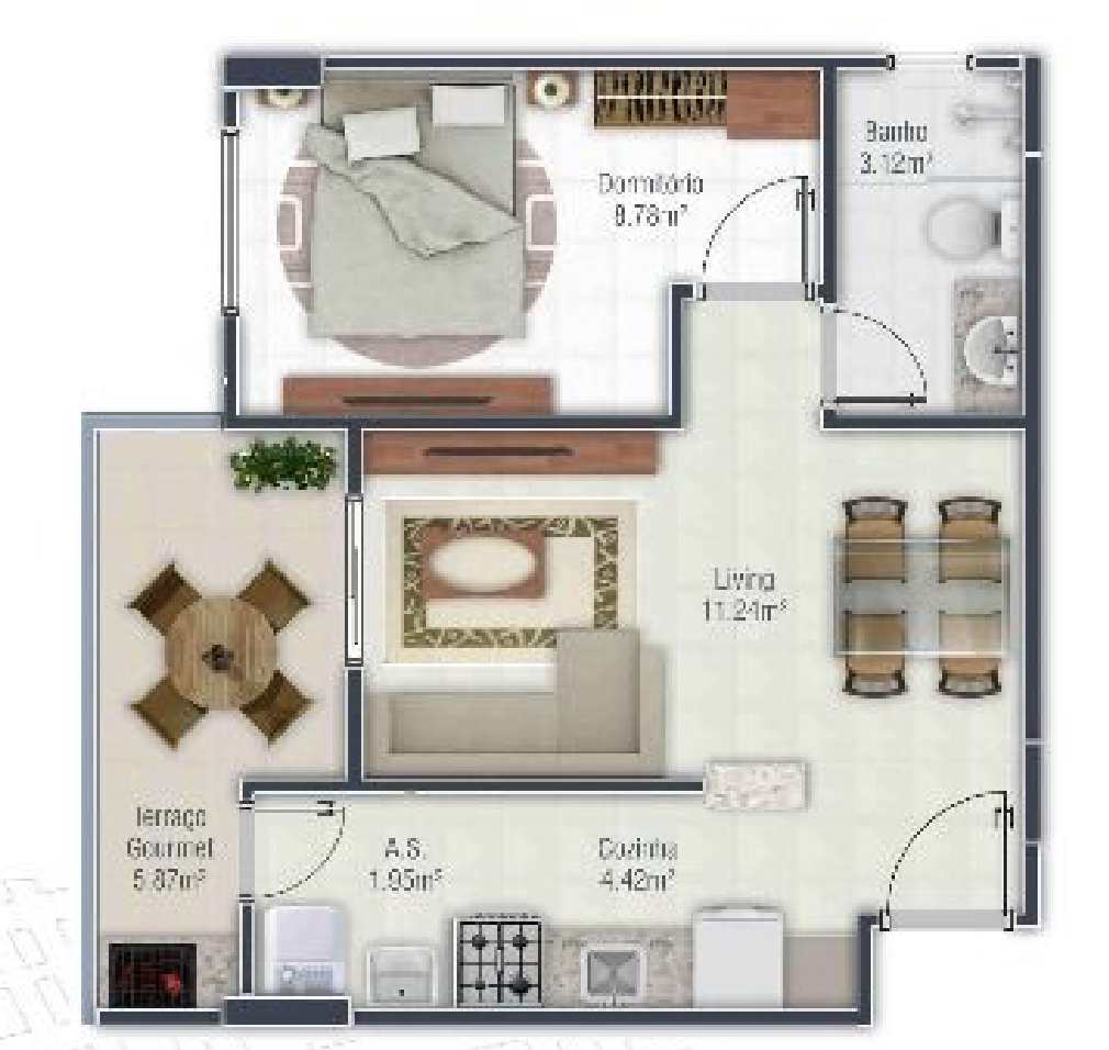 Apartamento à venda com 1 quarto, 42m² - Foto 20