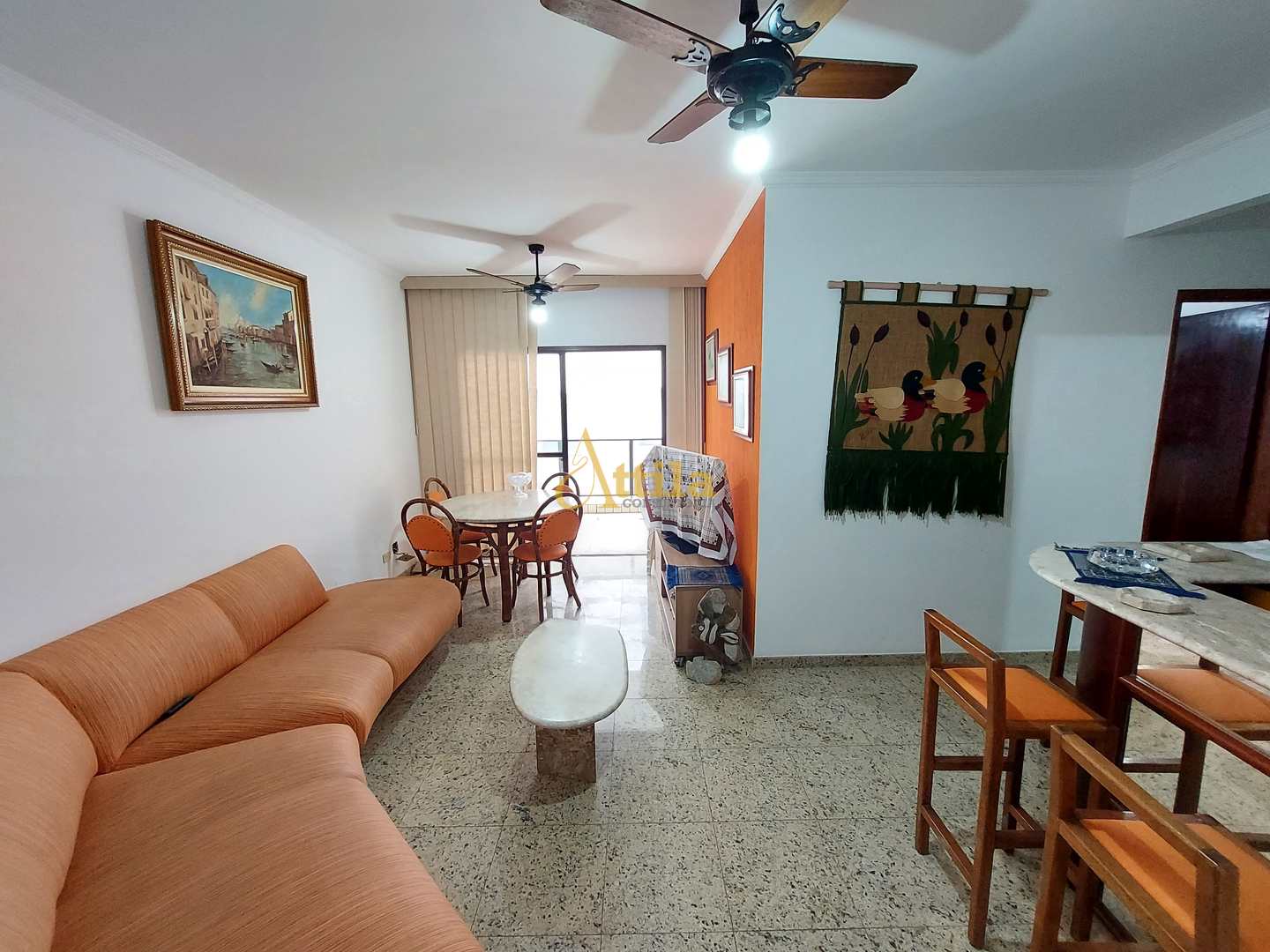 Apto 250mts praia, 2 dorms., sacada, 1 vaga, Enseada
