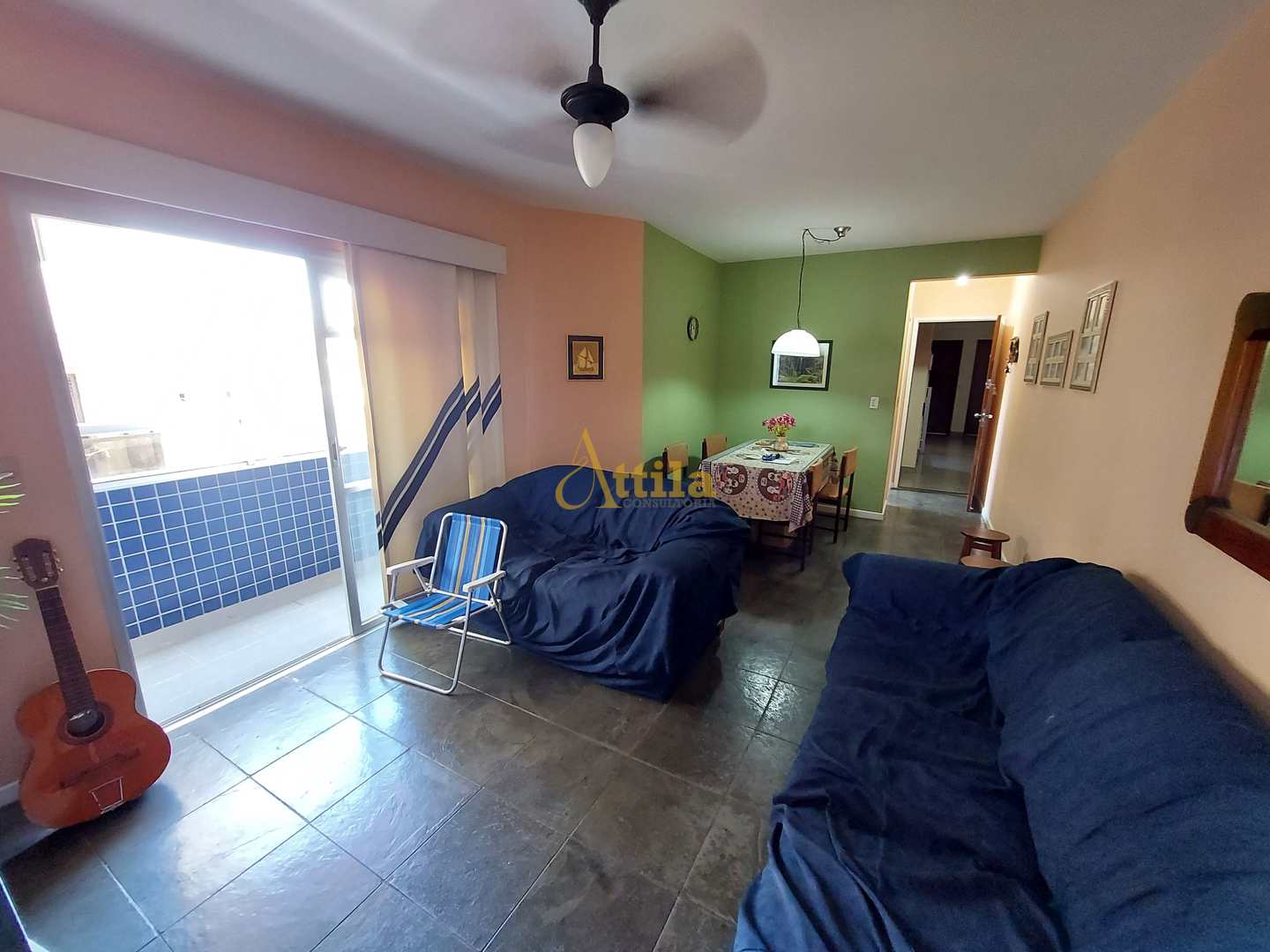 Apto 3 dorms., sacada, 1 vaga, Enseada