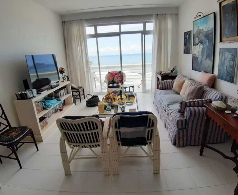 Apto 3 dorms., frente praia Pitangueiras, sacada, 1 vaga