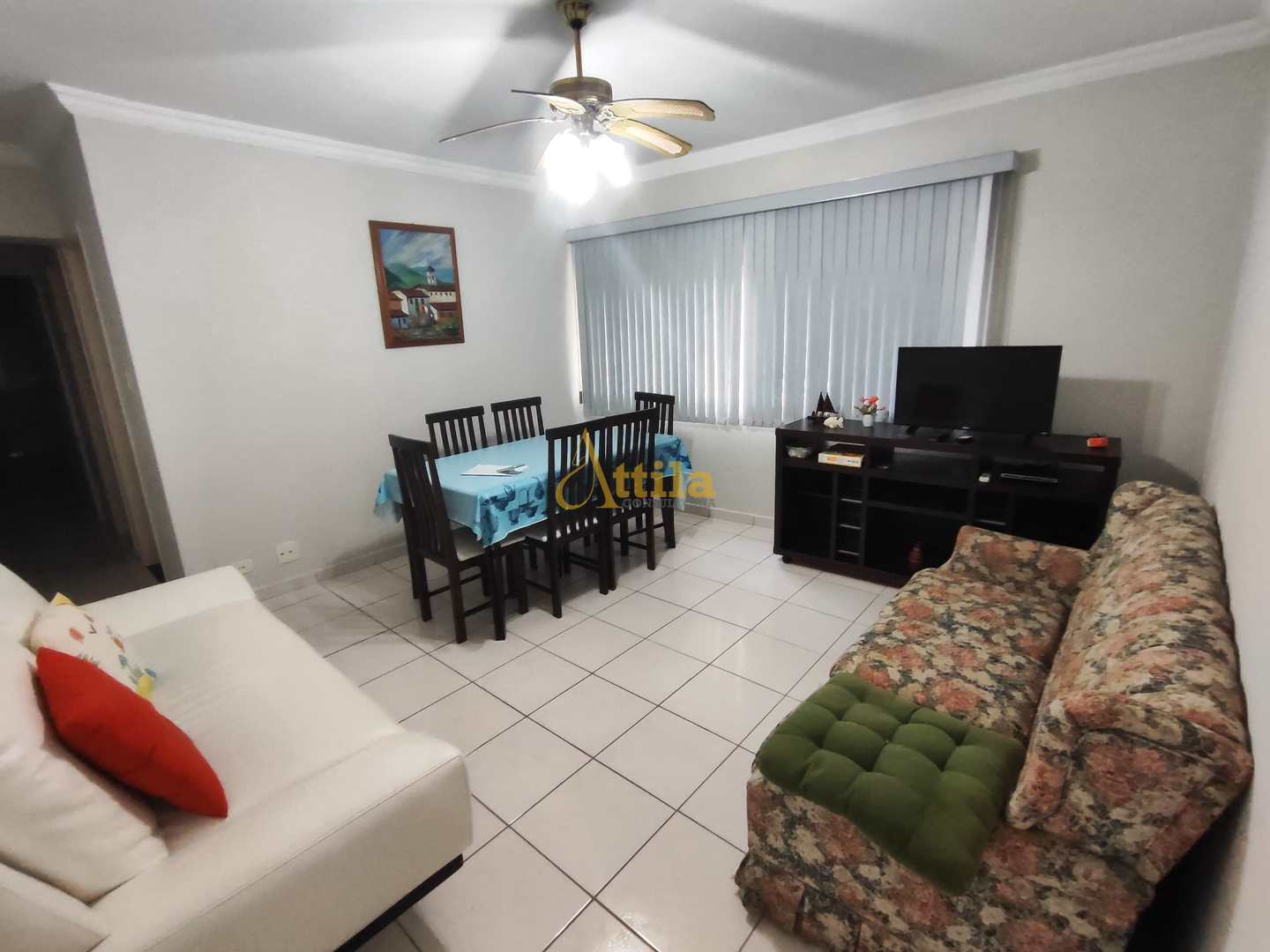 Apto 2 dorms., 200mts praia Enseada, 1 vaga