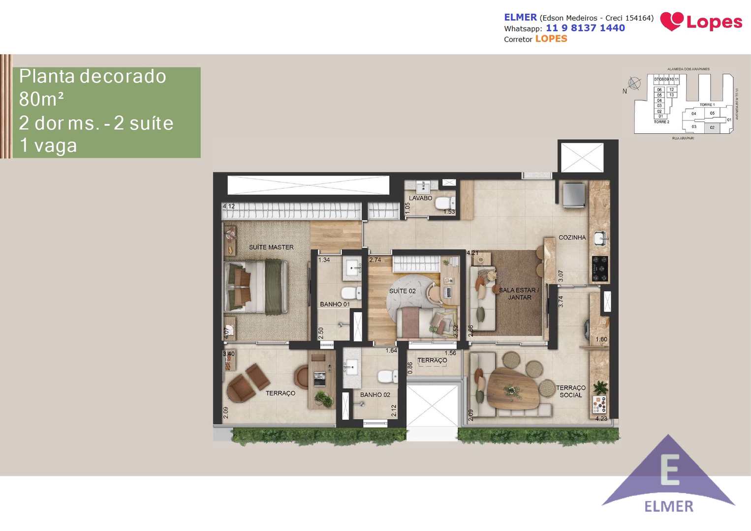 BEM MOEMA - Aptos de 148 m² 123 m² 80 m²