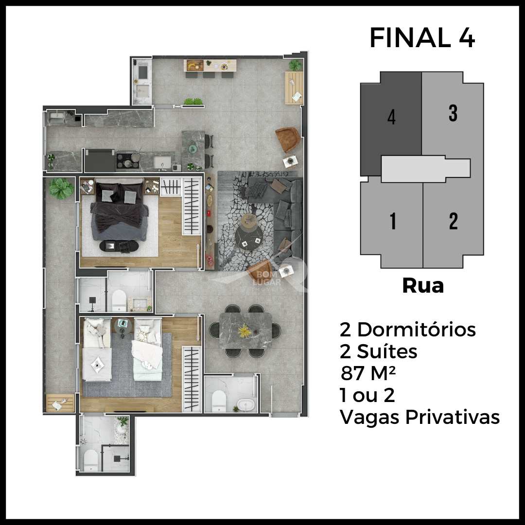 Apartamento à venda com 2 quartos, 87m² - Foto 5