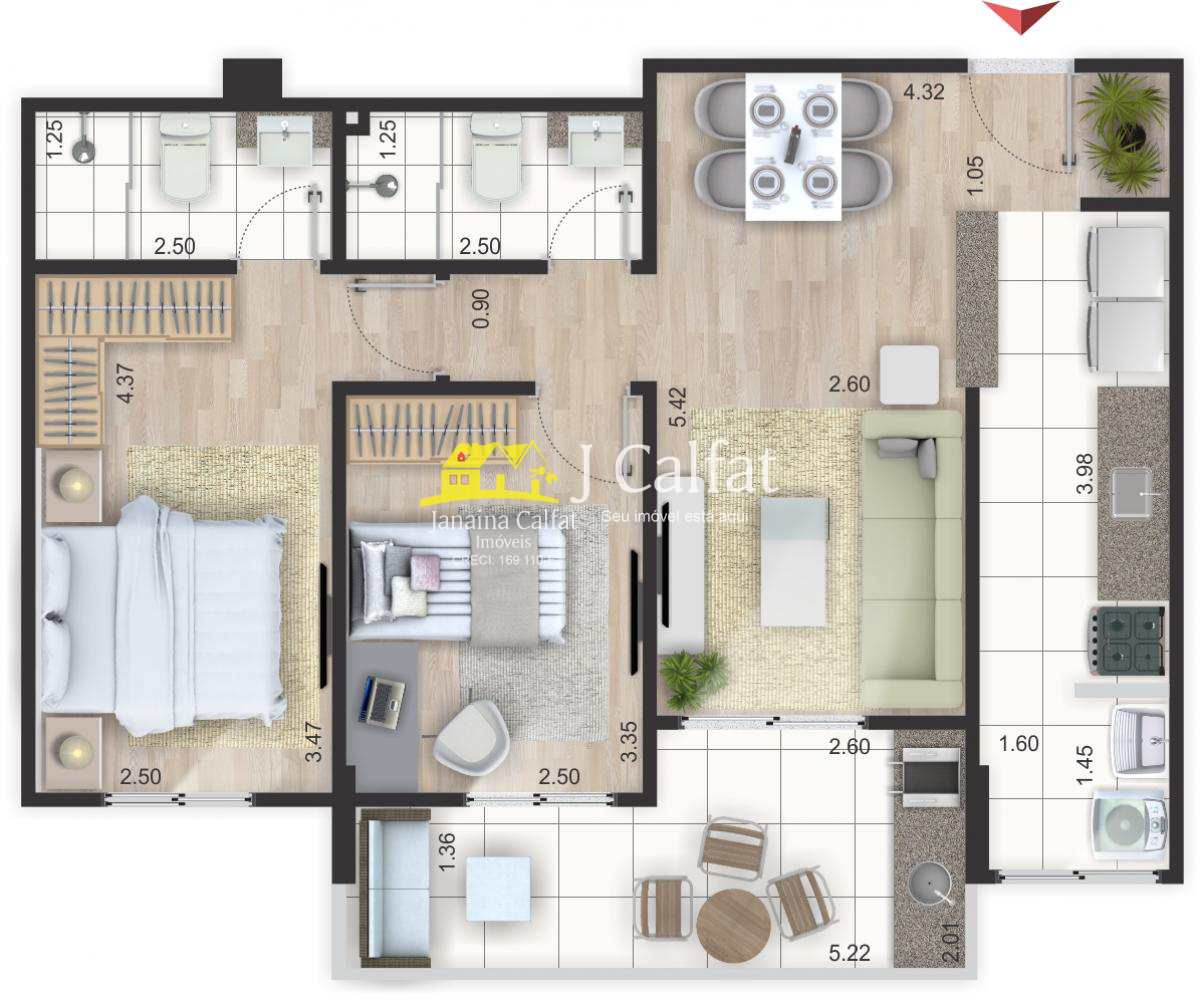 Apartamento à venda com 2 quartos, 66m² - Foto 15