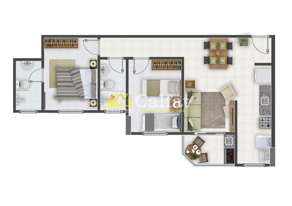 Apartamento à venda com 2 quartos, 59m² - Foto 11