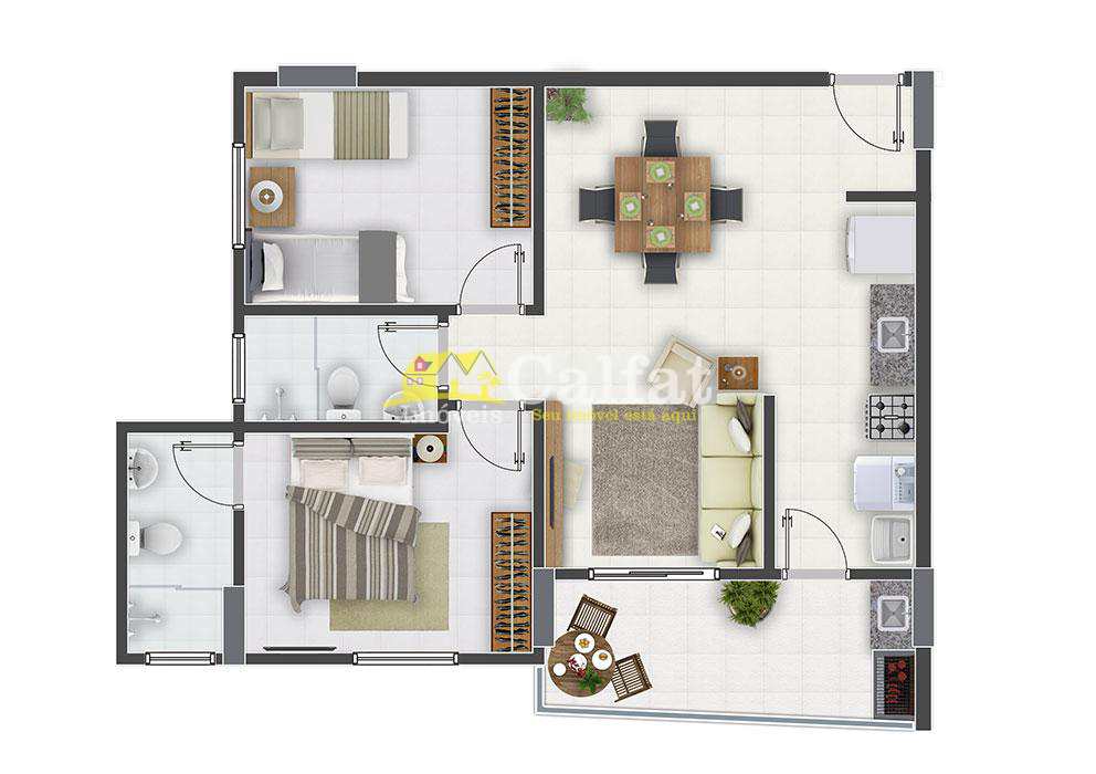 Apartamento à venda com 2 quartos, 59m² - Foto 8