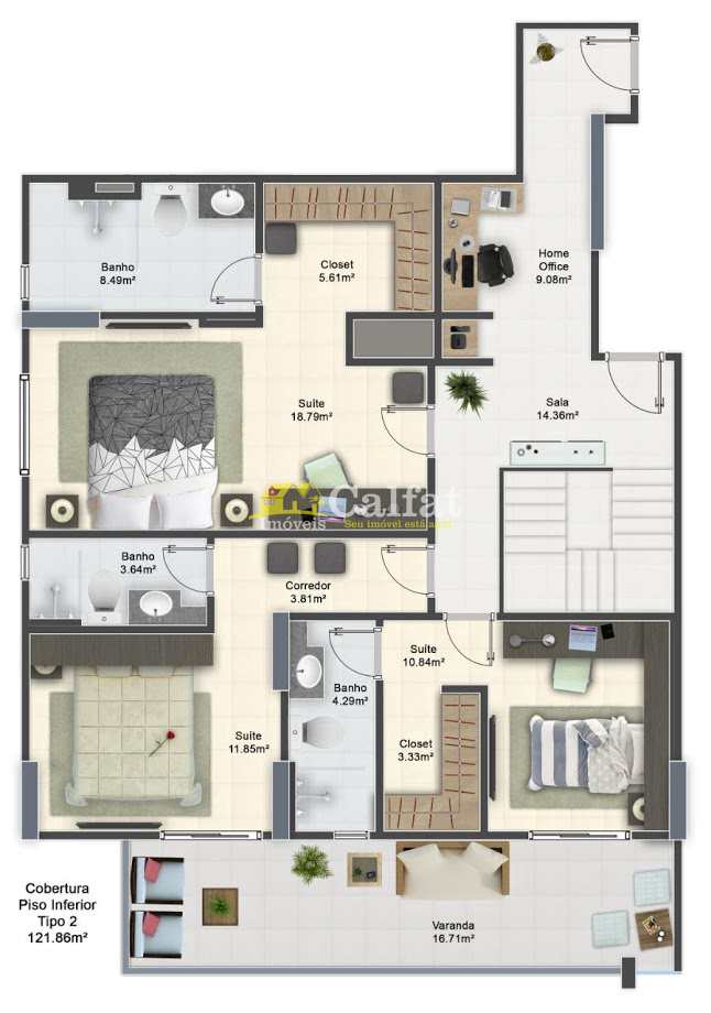 Apartamento à venda com 3 quartos, 126m² - Foto 23