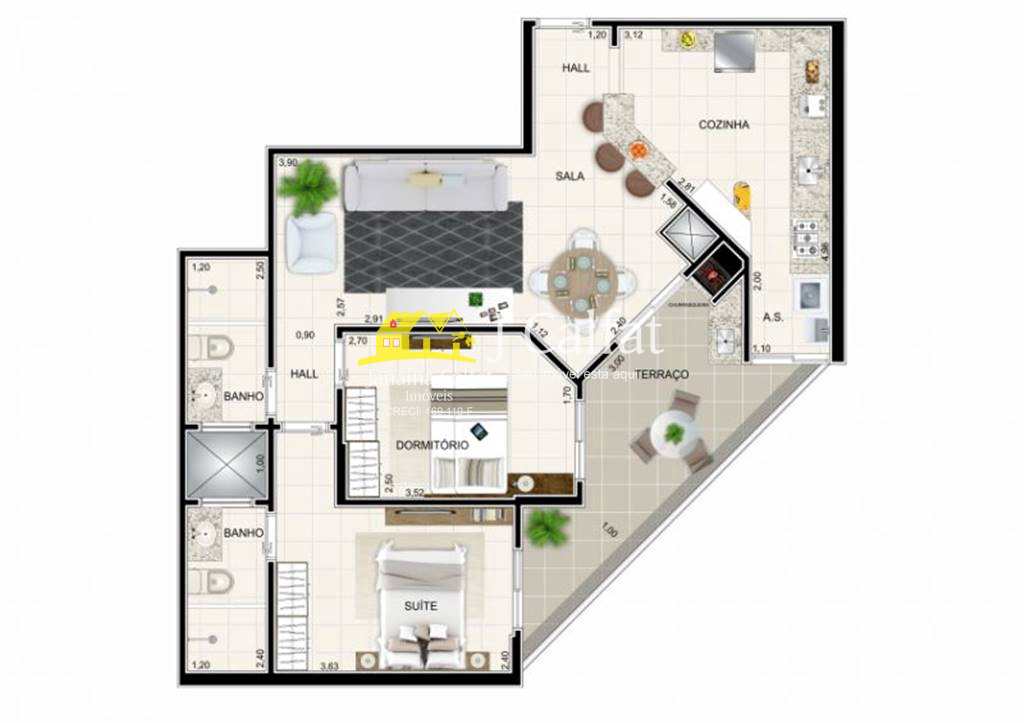 Apartamento à venda com 1 quarto, 75m² - Foto 17