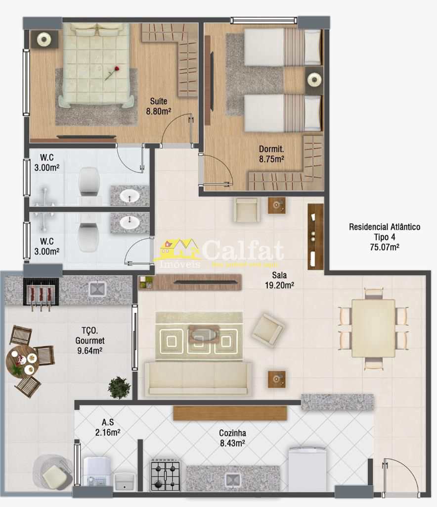 Apartamento à venda com 2 quartos, 60m² - Foto 24