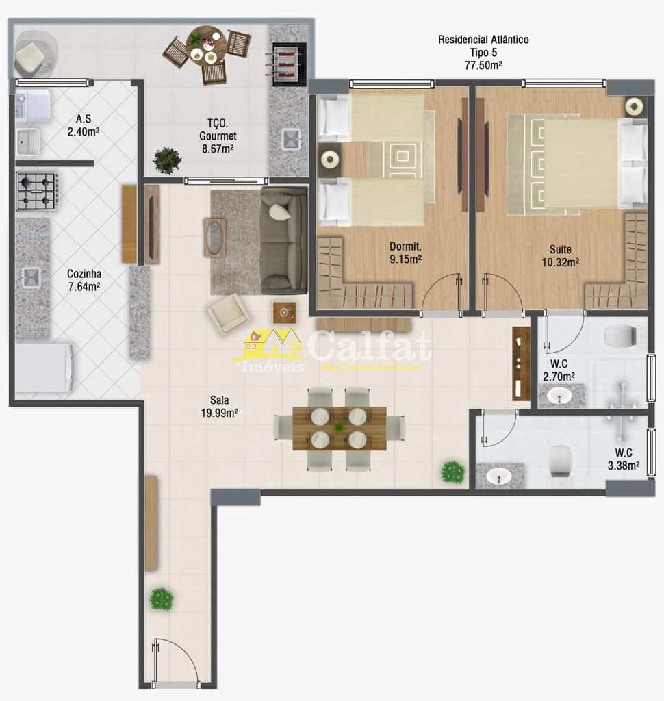 Apartamento à venda com 2 quartos, 60m² - Foto 26