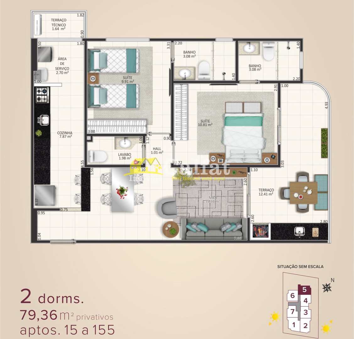 Apartamento à venda com 2 quartos, 79m² - Foto 4