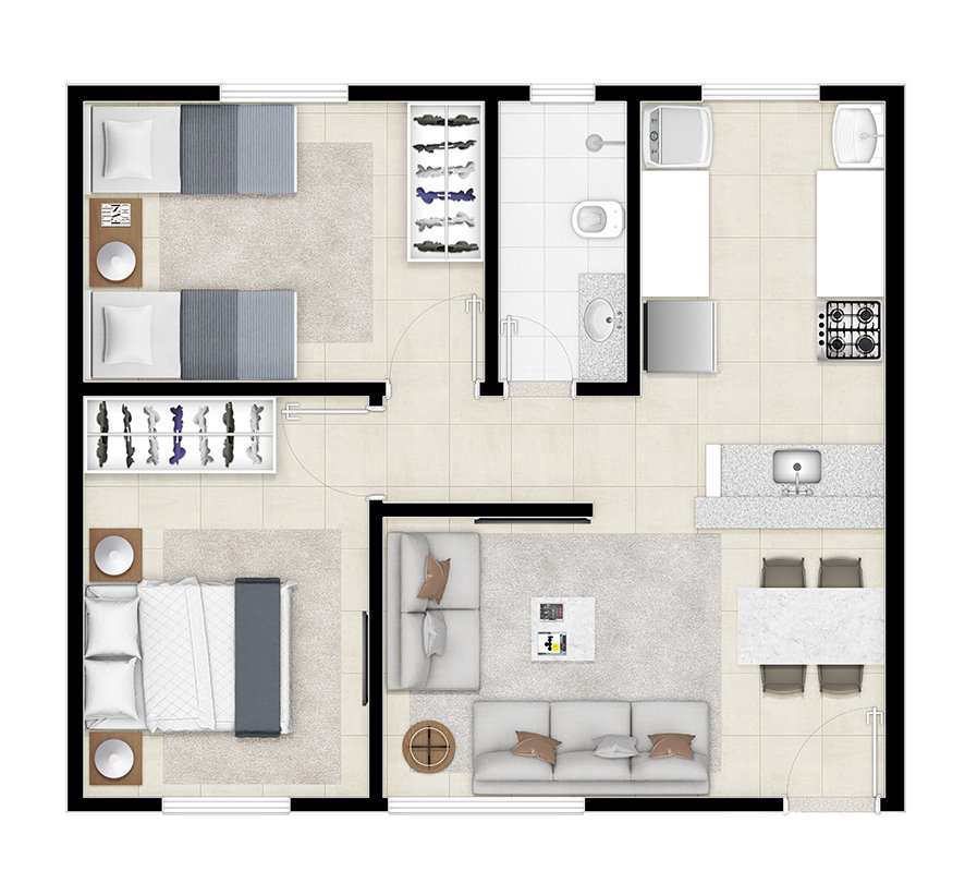 Apartamento à venda com 2 quartos, 54m² - Foto 15