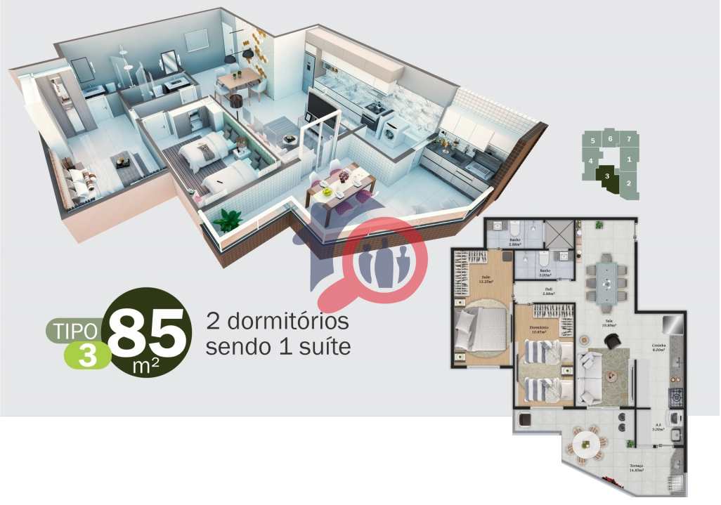 Apartamento à venda com 2 quartos, 85m² - Foto 37