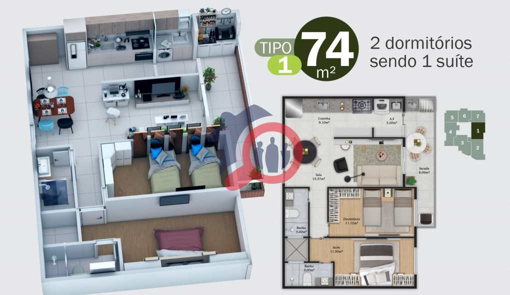 Apartamento à venda com 2 quartos, 74m² - Foto 23