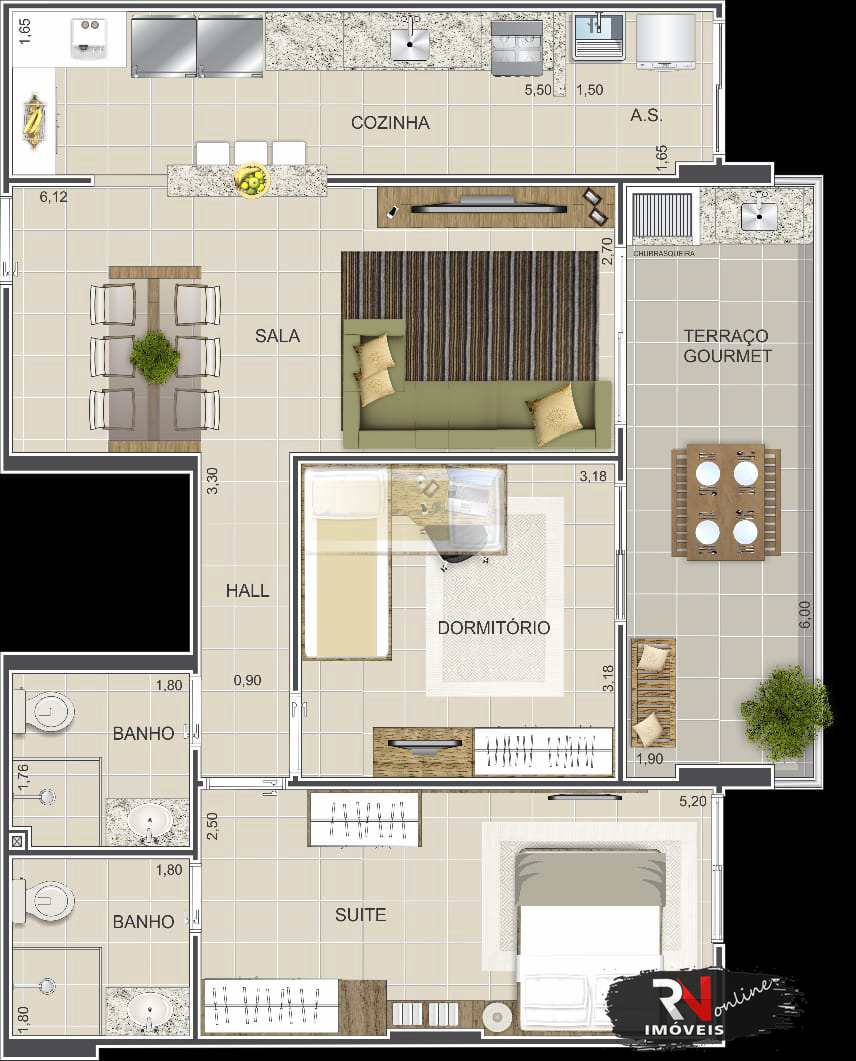 Apartamento à venda com 2 quartos, 100m² - Foto 14