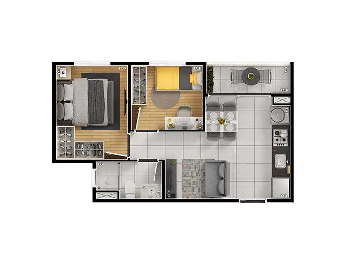 Apartamento em São Paulo, bairro Vila das Belezas
