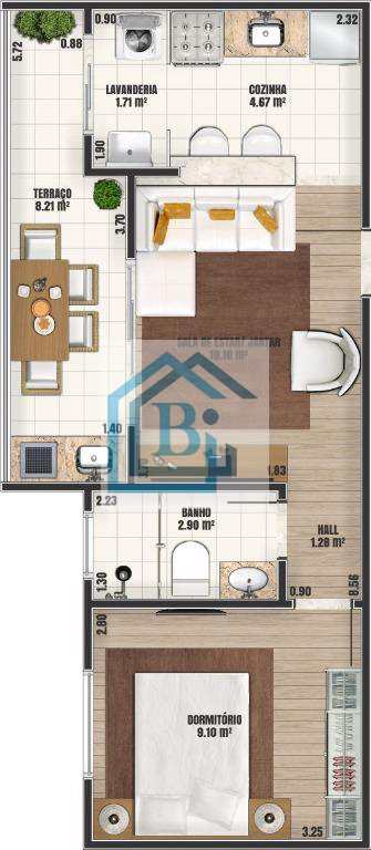 Apartamento à venda com 1 quarto, 49m² - Foto 6